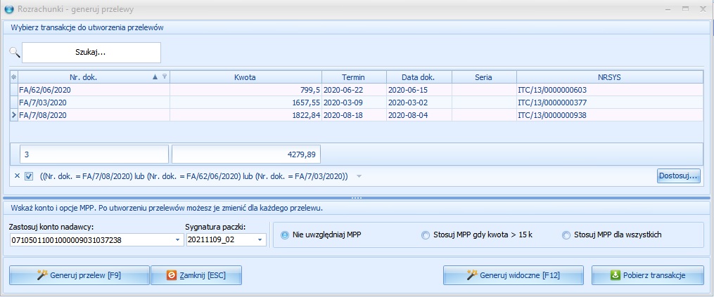 Generowanie przelewów z Rozrachunków 2.jpg