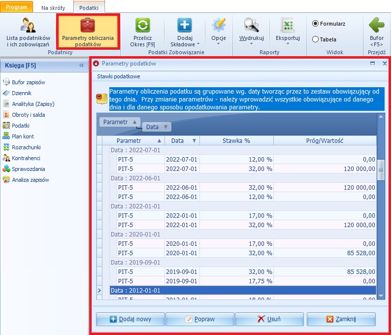Podatki Parametry podatkowe.jpg