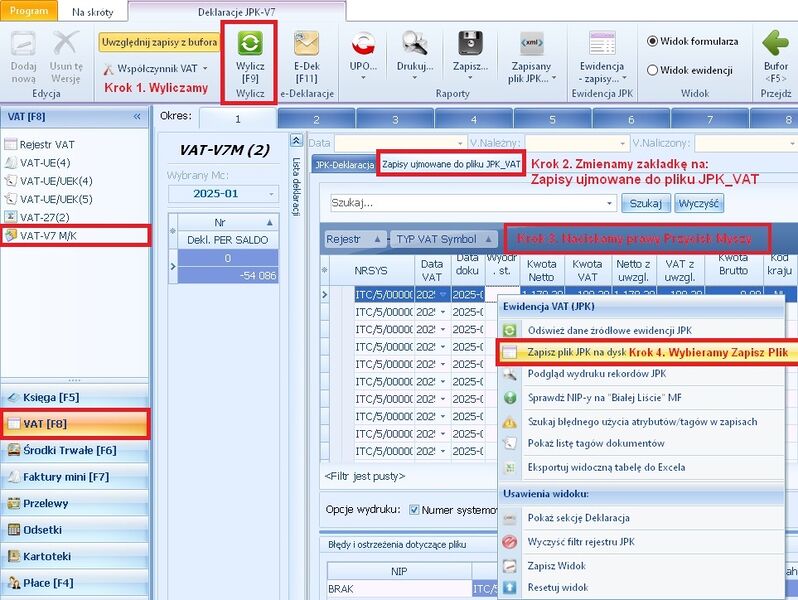 Plik:Jak wygeneorwac plik XML JPK V7 02.jpg